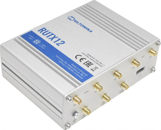 Teltonika RUTX12 v1 Drahtloser 4G Router Wi‑Fi 5 mit 5 Gigabit Ethernet LAN-Verbindungen