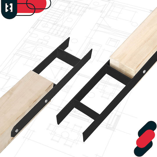 H-post Base Embedding Bracket Galvanized Black Steel Anchor 80
