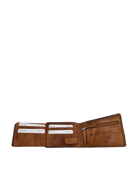 Leder Herrenbrieftasche mit RFID Tabac Braun
