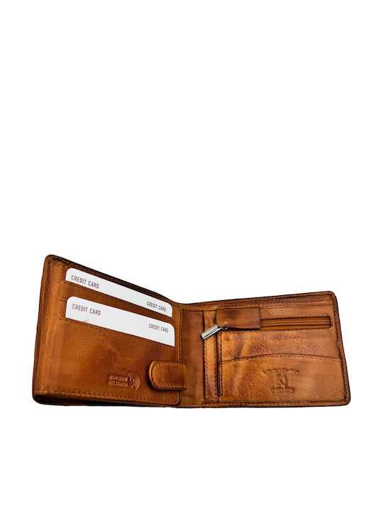 Leder Herrenbrieftasche mit RFID Tabac Braun