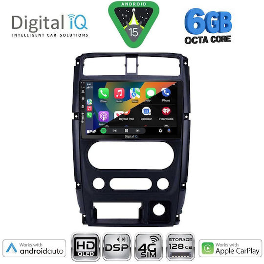 Digital IQ Ηχοσύστημα Αυτοκινήτου για Suzuki Jimny 2007-2017 (Bluetooth/USB/WiFi/GPS/Apple-Carplay/Android-Auto) με Οθόνη Αφής 9"