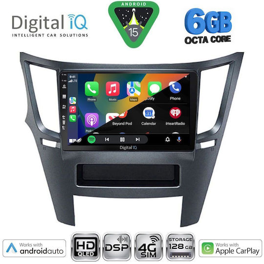 Digital IQ Car Audio System for Subaru Legacy / Outback 2009-2014 (Bluetooth/USB/WiFi/GPS/Apple CarPlay/Android Auto) with 9" Touch Screen