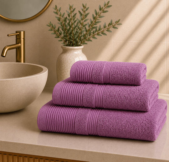Astron Italy Face Towel 50x100cm Dark Lilac Weight 600gsm