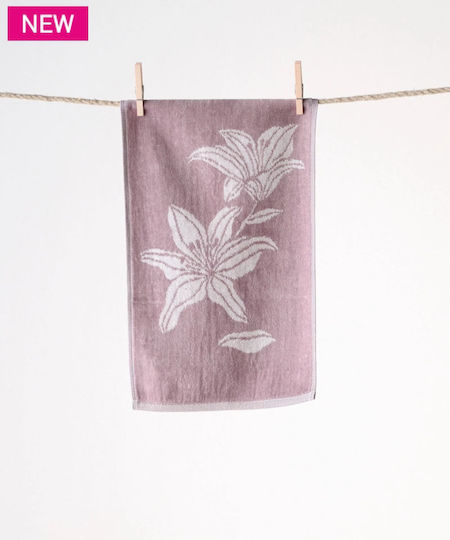 Kentia Πετσέτα Χεριών Stylish 30x50εκ. Mauve Βάρους 500gr/m²