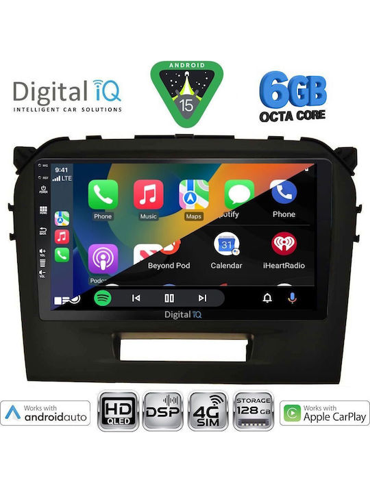 Digital IQ Car Audio System for Suzuki Vitara 2018 (Bluetooth USB Wi-Fi GPS Apple CarPlay Android Auto) with 9 Inch Touch Screen