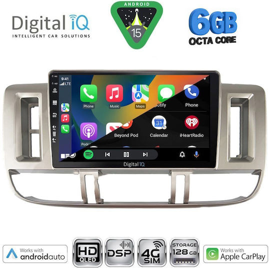 Digital IQ Ηχοσύστημα Αυτοκινήτου για Nissan X-Trail 2000-2004 (Bluetooth/USB/WiFi/GPS/Apple-Carplay/Android-Auto) με Οθόνη Αφής 9"