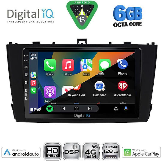 Digital IQ Ηχοσύστημα Αυτοκινήτου για Toyota Avensis 2009-2015 (Bluetooth/USB/WiFi/GPS/Apple-Carplay/Android-Auto) με Οθόνη Αφής 9"