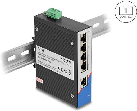 DeLock Comutator Ethernet Gigabit L2 cu 5 Porturi Gigabit (1 Gbps) Ethernet