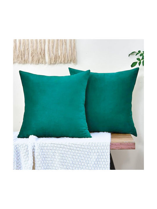 Kotonia Home Decorative Pillow Case 100% Cotton Blue 40x40cm