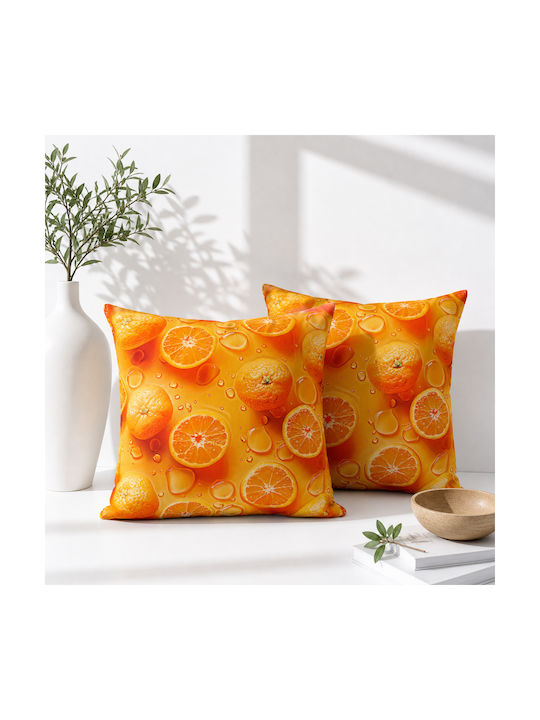 Kotonia Home Perna De Canapea Din 100% Bumbac Portocalie 50x50cm