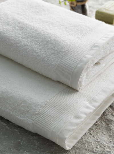 Vesta Home Set De Prosoape De Baie 2 Buc Alb Greutate 600gr/m²