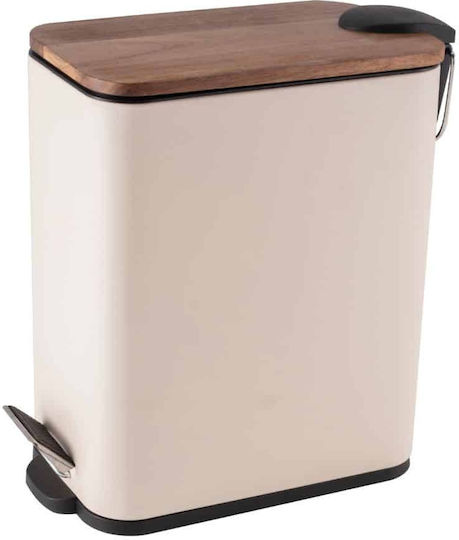 Eurocasa Metallisch Set aus Toilettenbürste und Mülleimer für das Badezimmer Sanftes Schließen 5Es Beige Eurocasa Metallisch Set aus Toilettenbürste und Mülleimer für das Badezimmer Sanftes Schließen 5Es Beige