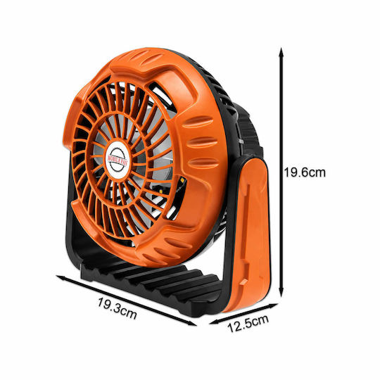 USB Ventilator mit Wasser und Beleuchtung und Powerbank 6W Orange