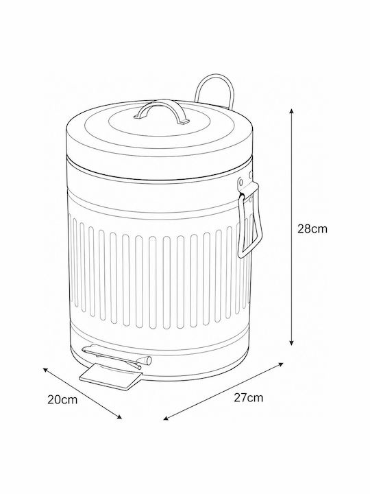 Metallic Bathroom Basket Soft Close 5lt Bronze