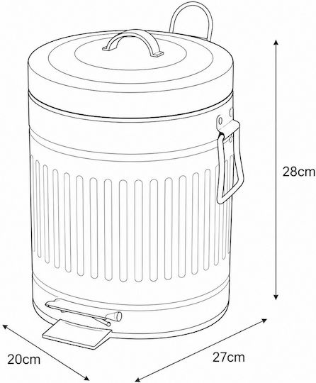 Metallic Bathroom Basket Soft Close 5lt Bronze