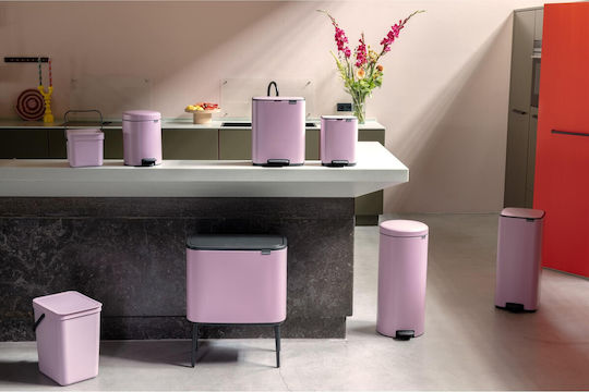 Brabantia Bo Pedal Πλαστικό Καλαθάκι Μπάνιου 4lt Ροζ