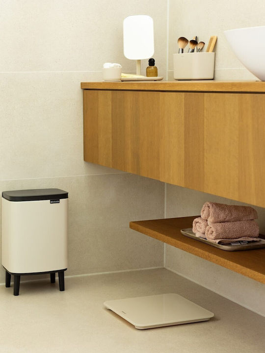 Brabantia Bo Small Hi Plastic Bathroom Bin 7lt Beige