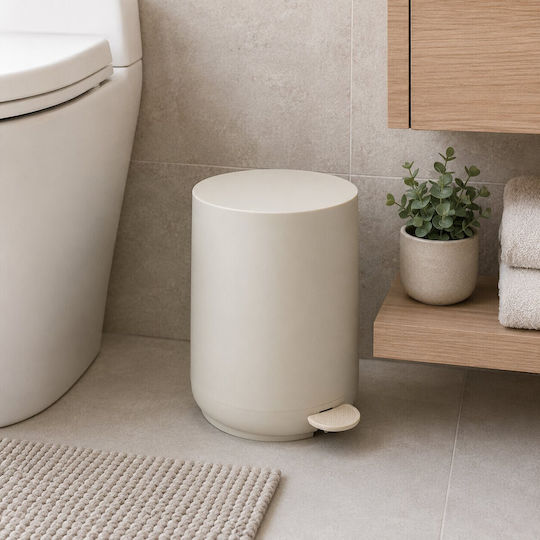 Ankor Plastic Bathroom Bin Soft Close 5l Beige