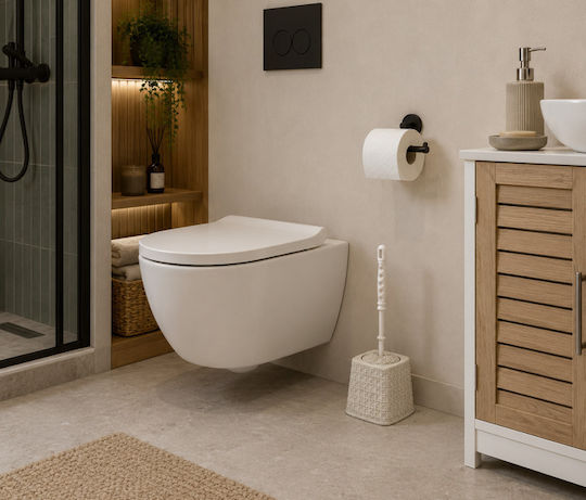 Click Plastic Toilet Brush Beige
