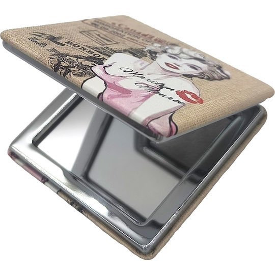 Gift-Me Καθρέπτης Μακιγιάζ Τσάντας 6x6cm Πολύχρωμος