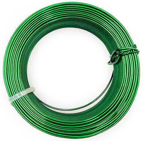 Blumenstützen & Bindematerial Draht Kleiner Ring 1mmx50m Grün