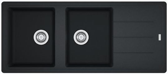 Franke Basis Bfg 621 1140284107 Drop-In Chiuvetă din Granit Sintetic L116xW50cm Onyx