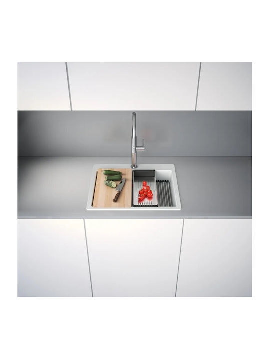 Franke Mythos Chiuvetă Drop-In din Granit Lichid 59x51cm Alb