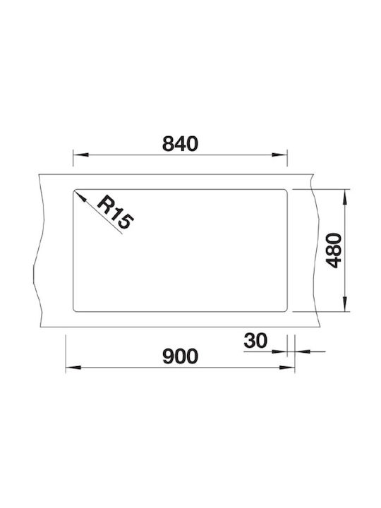 Blanco Infino Silgranit Puradur 527640 Drop-In Мивка Ляв от Синтетичен Гранит Ш86xД50см Бял