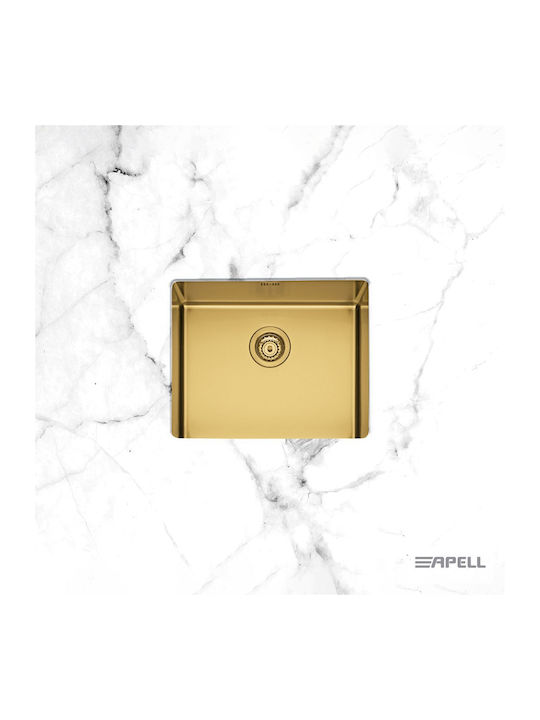 Apell Undermount Sink Inox Satin W54xD44cm Gold