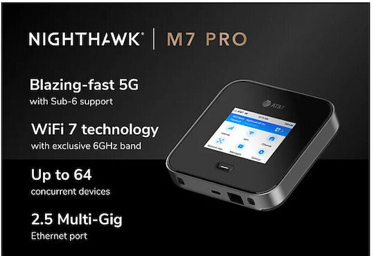 NetGear Nighthawk M7 Pro Ασύρματο Φορητό Hotspot Wi‑Fi 7