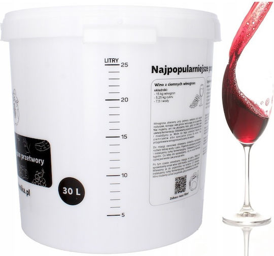 Gardenline 30l Fermentation Behälter mit Wasserhahn Deckel Jok5048