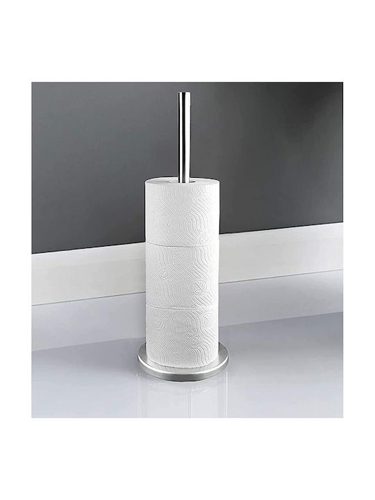 Floor Paper Holder Silver