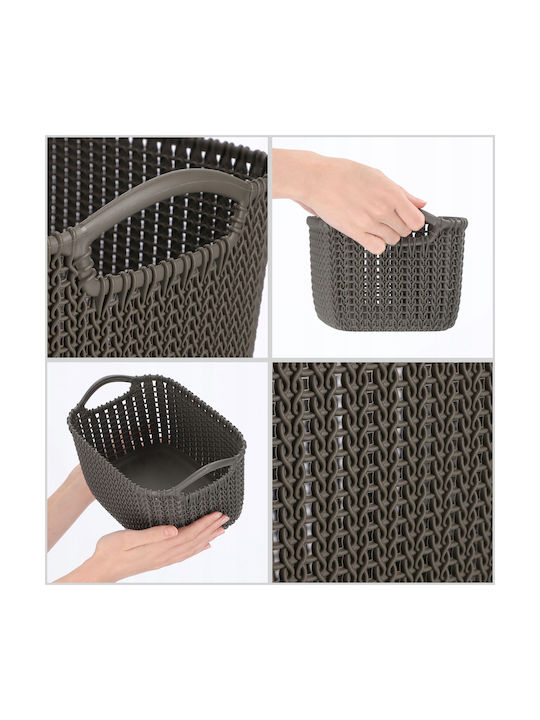 Curver Knit Επιτραπέζια Θήκη Οργάνωσης Πλαστική Καφέ