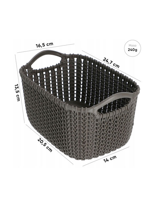 Curver Knit Επιτραπέζια Θήκη Οργάνωσης Πλαστική Καφέ