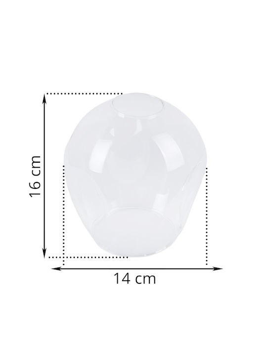 Praga Clear Glass Shade 14cm