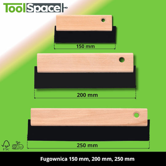 Fugowka 15cm Grout Tool 20cm Grouting Rubber 25cm Rubber Spatula 3 Pcs