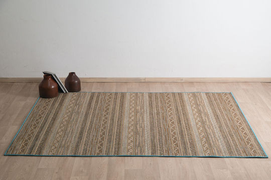 Съвременно Машинно Килим Слама 160×230 См Decostar Бежово Синьо