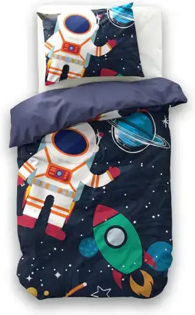 Sleeptime Set Kids Duvet Cover Single with Pillowcase Blue 140x200cm