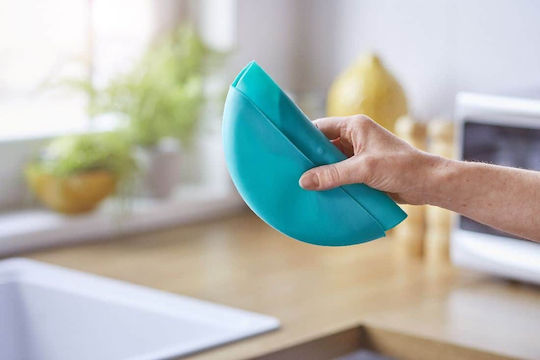 Tommee Tippee Roll ‘n’ Go Bavetă Impermeabilă din Silicon cu Buton și Buzunar Albastru Petrol pentru 6 m+