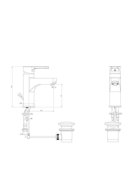 Roca Mixing Sink Faucet Silver