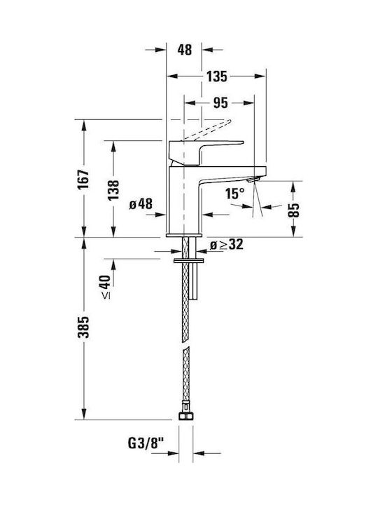 Duravit Mischung Waschtischarmatur