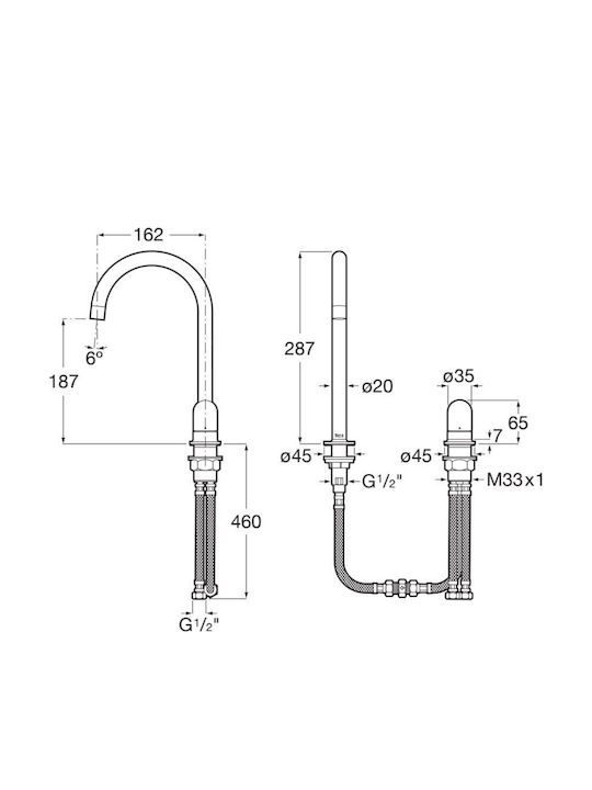 Roca Mixing Sink Faucet Yellow
