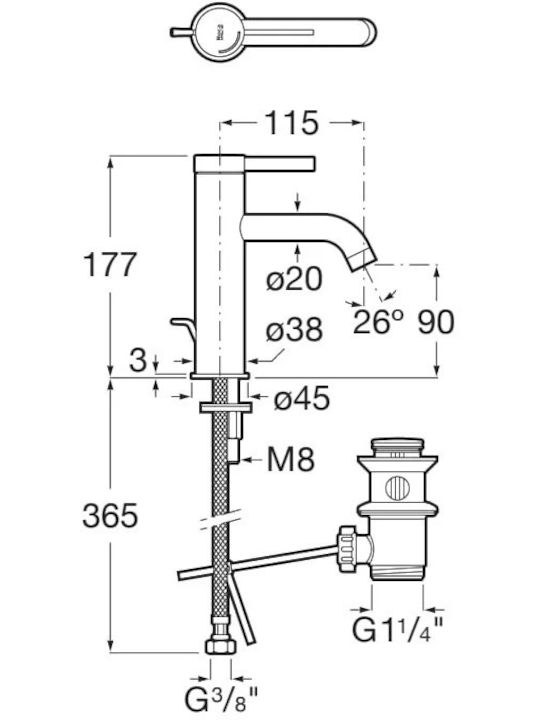 Roca Mixing Sink Faucet Silver