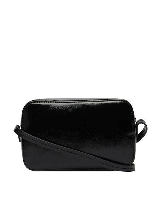 Foil Logo Women's Shoulder Bag Black