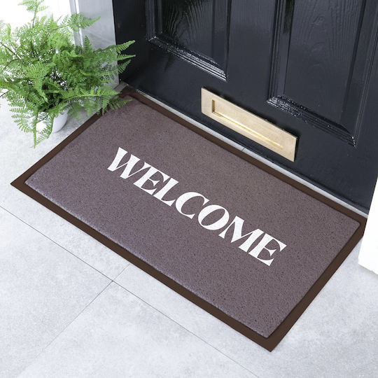 Artsy Mats Πατάκι Εισόδου Welcome Chocolate Brown Καφέ 70x40εκ. WELCOMEBRWN-7040 Καφέ