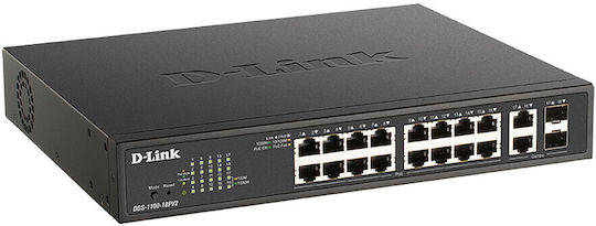 D-Link DGS-1100-18PV2 Managed L2 PoE+ Switch με 18 Θύρες Gigabit (1Gbps) Ethernet
