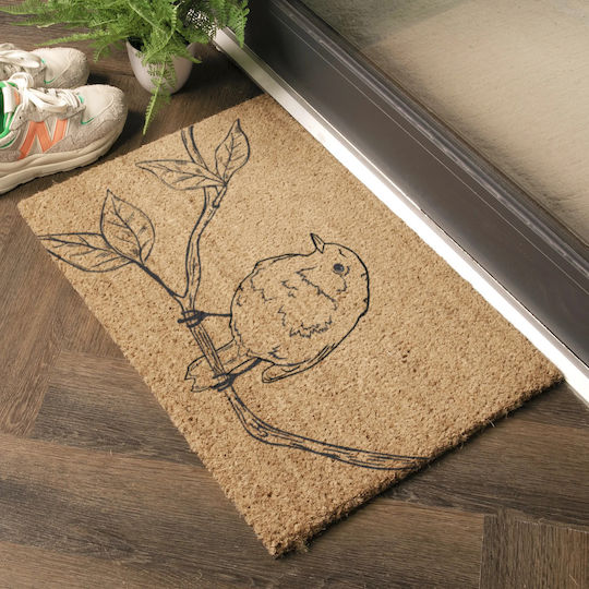 Artsy Mats Covoare De Intrare Din Nucă De Cocos Cu Suport Antiderapant Pencil Robin 60x40cm