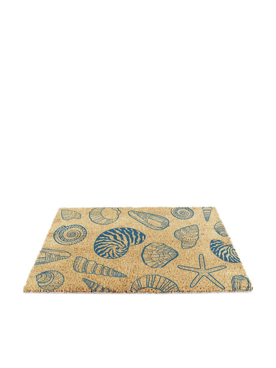 Artsy Mats Entry Doormat Made of Coconut Tree with Non-Slip Underlay Shells Shells 60x40cm