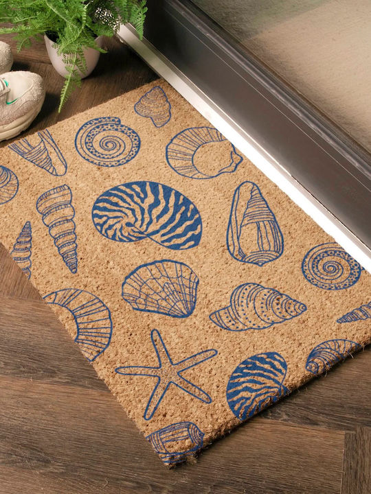 Artsy Mats Entry Doormat Made of Coconut Tree with Non-Slip Underlay Shells Shells 60x40cm