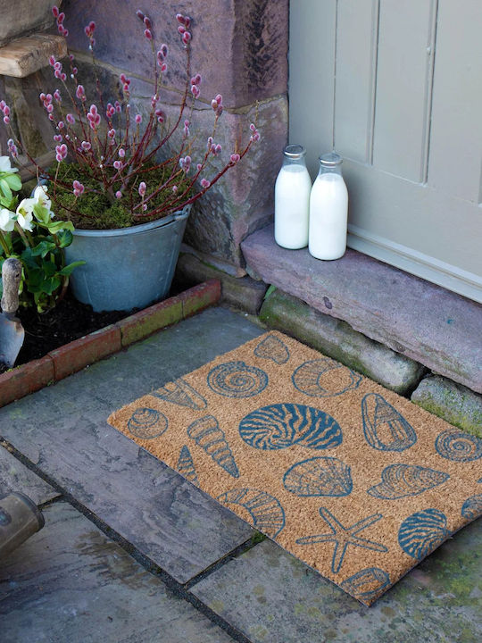 Artsy Mats Entry Doormat Made of Coconut Tree with Non-Slip Underlay Shells Shells 60x40cm